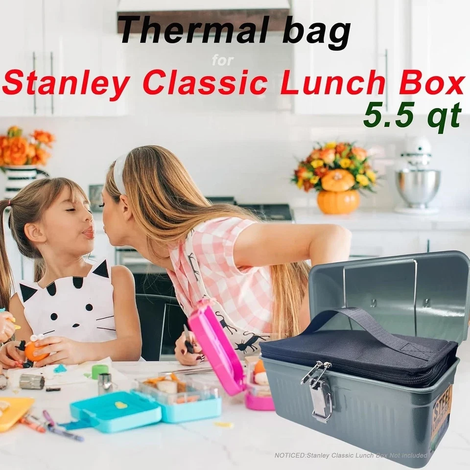 Lancheira Stanley Classic 5,5 Qt | Lancheira de metal vintage | Refeição durável contendo - Imagem 4 de 4