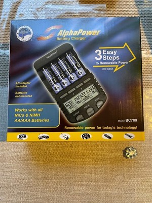 La Crosse AlphaPower Battery Charger BC700 For All NiCd & NiMH AA/AAA Rechargabl