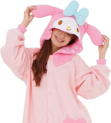 Sanrio My Melody SAZAC Kigurumi Fleece Pajama Costume Adult Unisex Japan New