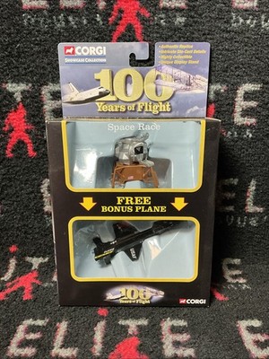 Corgi Space Race 100 Years of Flight Planes Lunar Module Eagle & Space Shuttle