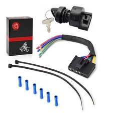6Pin Ignition Key Switch & Repair Harness Pigtail Kit Compatible with... 