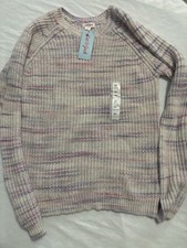 Cat Jack Purple pink Sweater Ribbed Girls Size 14-16 X-large nWT