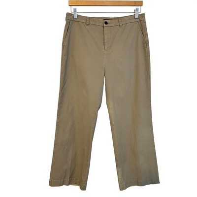 NEW ATM Anthony Thomas Melillo Cropped Wide Leg Fray Chino Pants Women 6 Weekend