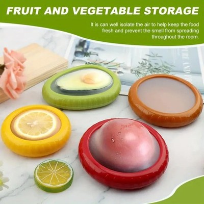 Silicone Fruit Vegetable Storage Box Food Fresh Keeping Reusable Container Save