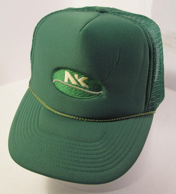 Northrup King Trucker Hat Mens Green on Green NK Logo Vtg Nissin Snapback Cap