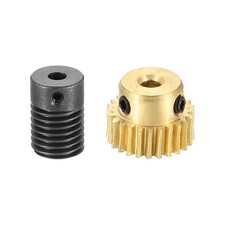 Worm Gear Set 0.5 Module 1:25 Reduction Rate(Gear-3mm Bore, Rod 4mm Bore)