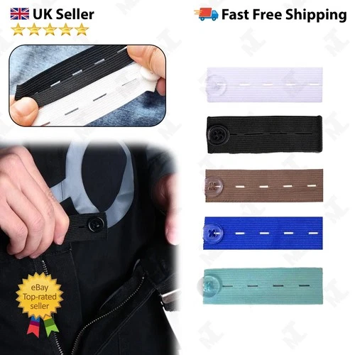 Waistband Extender Elastic Button Trouser Pants Maternity Skirt Trouser Expander