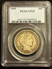 1905 Barber Half Dollar 50C Silver 90% Philadelphia Business Strike PCGS VF25