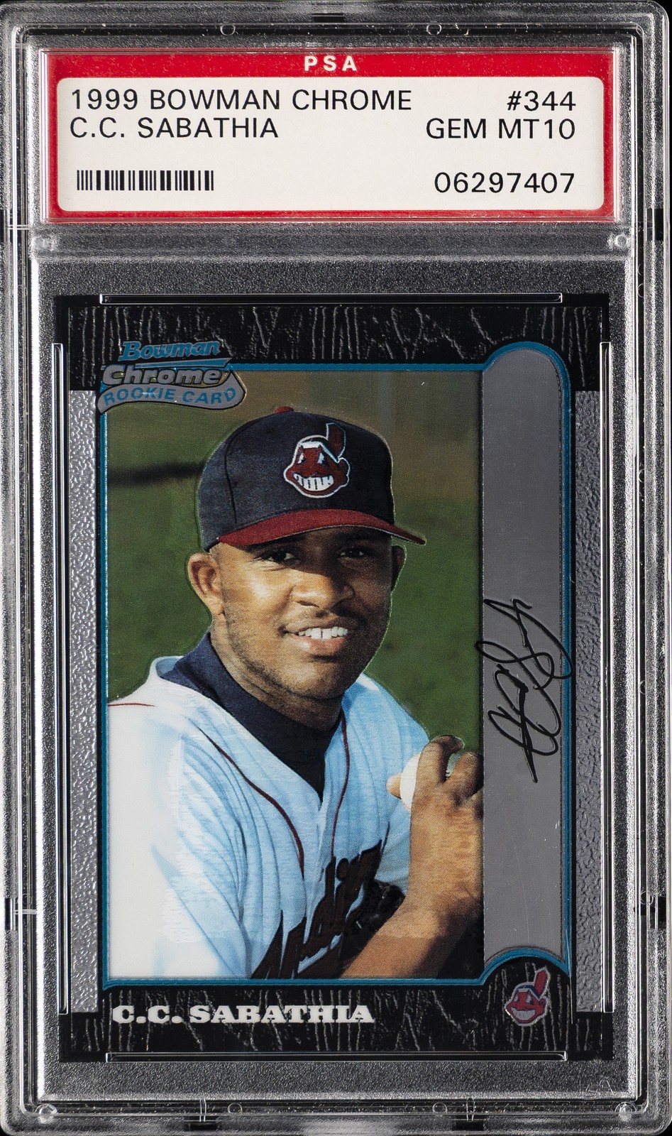 1999 BOWMAN CHROME #344 C.C. SABATHIA ROOKIE RC PSA 10