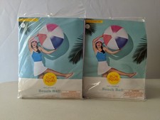2 Pack Sun Squad Inflatable Beach Ball-25 Inch Diameter New Sealed Condition 3 
