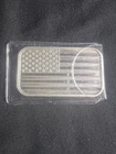 United We Stand American Flag USA Bullion-999 Silver 1 Oz Ounce Art Bar