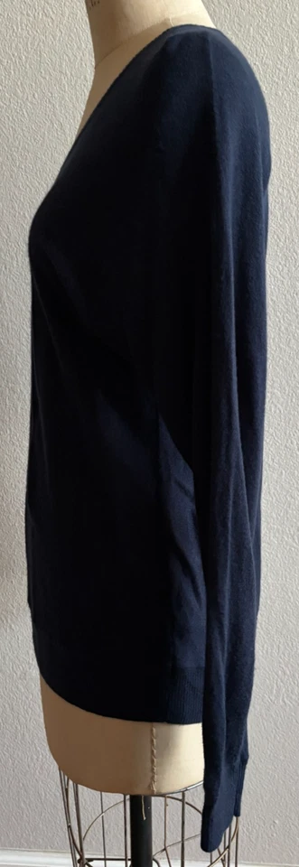 C&C California Wool Cashmere Rayon Navy Blue Sweater Size Small EUC Soft - Image 3 of 4