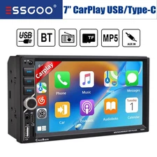 7 Inch Double 2 Din Car Stereo Radio Apple CarPlay/Android Auto USB Touch Screen