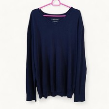 Marc O'Polo Herren pullover aus Baumwolle, marine blau, V Ausschnitt Größe 2XL