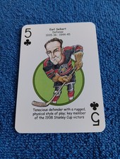 Earl Seibert Card Chicago Blackhawks Hero Decks Playing Card Hockey Card NHL