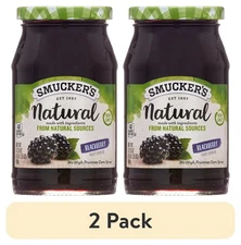 2 pack Smucker's Natural Blackberry Fruit Spread, 17.25 Ounces New
