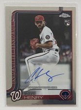 2025 Topps Chrome Update Series Autographs Cole Henry #AC-CH (RC)