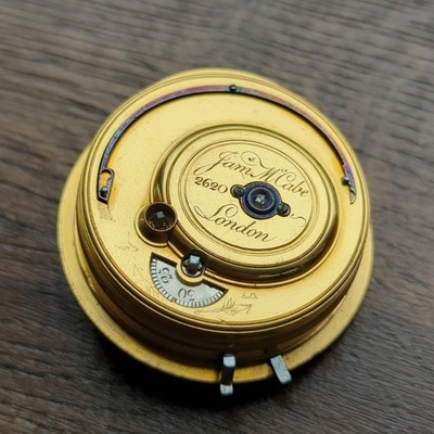 James McCabe English Duplex Pocket Watch Movement With Sweep Secs Feature (G72)
