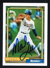 Mark Lee #384 signed autograph auto 1992 Topps Baseball Trading Card
