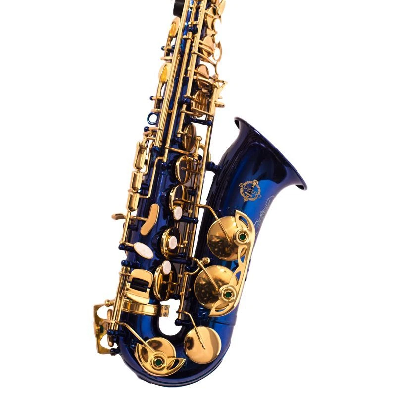 Blue Alto Saxophone with E flat Key for Beginners To Perform