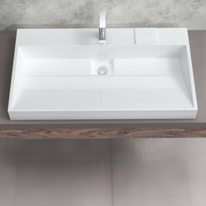 Waschbecken Mineralguss Gussmarmor Aufsatz Design Top Waschtisch 1 Loch