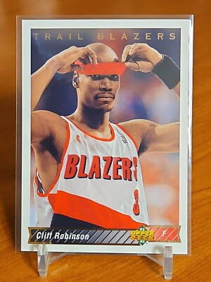 1992-93 Upper Deck Basketball Card Cliff Robinson Portland Trail