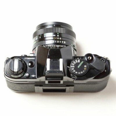 【良品】CANON AE-1 PROGRAM + 50mm F2 #76 Canon AE-1 PROGRAM Body and Lens With 50mm F2 Black GUC from Japan