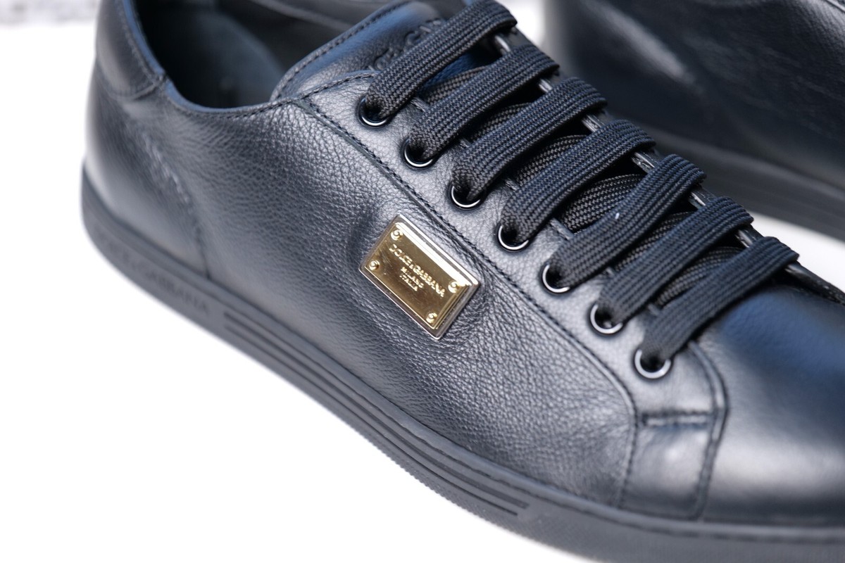 セール【DOLCE&GABBANA】Saint Tropez プラーク スニーカー 2色 Dolce & Gabbana Saint Tropez Low-Top Leather Logo Sneakers