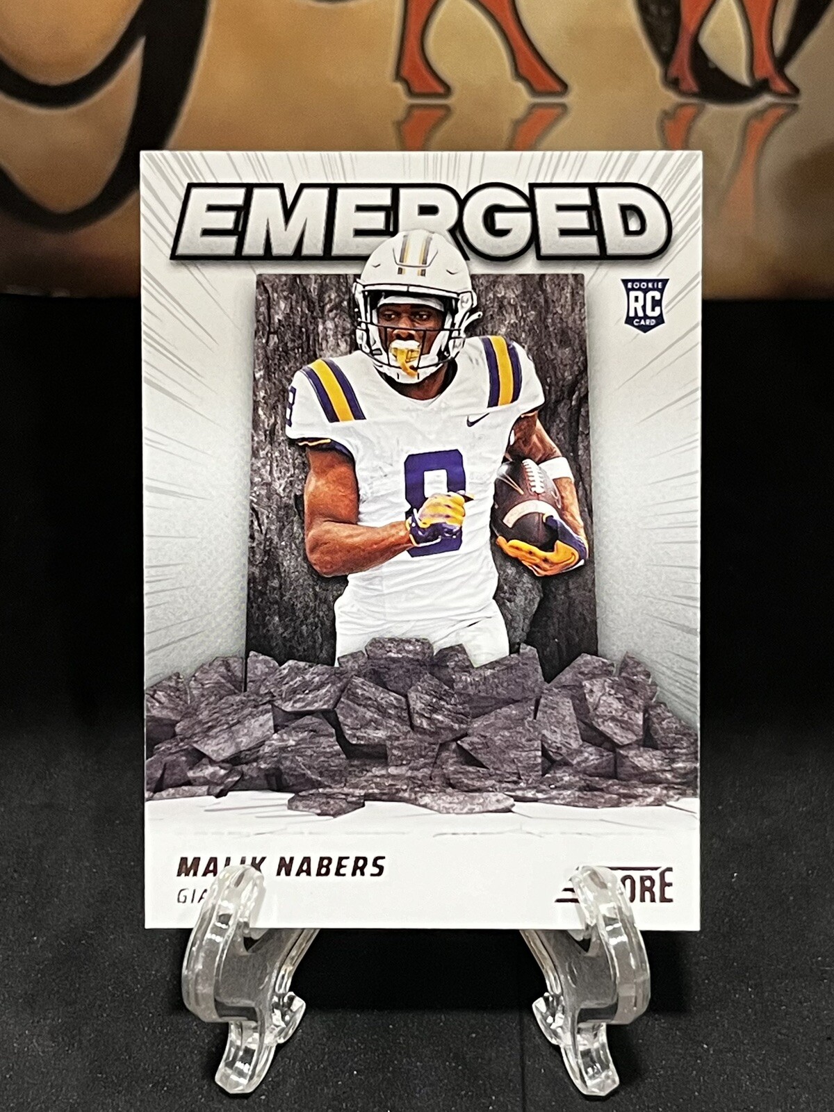 2024 Panini Score Malik Nabers RC #EM-MNS Emerged New York Giants