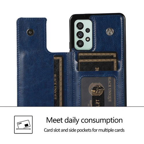 Luxury Leather Back Wallet Case Cover Kickstand For Samsung A33 A53 A73 A70 A71 - Picture 5 of 19