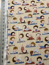Yoga On A Path To Harmony Elizabeth's Studios 1/2 Yard Cotton Fabric - New