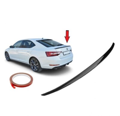 LAS Heck Kofferraum Spoiler für Skoda Superb 2015-2019 Limousine Glanz Schwarz