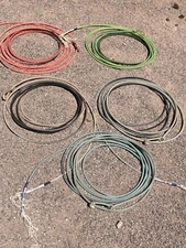 Used Cowboy Lariet/team Rope Bundle Of 5