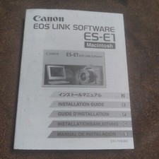 Canon ES-E1 EOS LINK Software Manual Only For Windows Macintosh