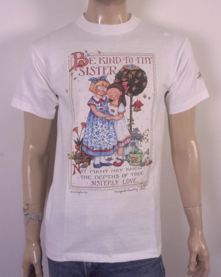 Camiseta vintage años 80 90 Be Kind to Thy Sister Mary Engelbreit Ink ME talla M Foto 2 de 4