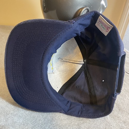 Vintage Alaska Trucker Hat Blue State Flag Corduroy Cap Snapback Rope 90s - Picture 8 of 10