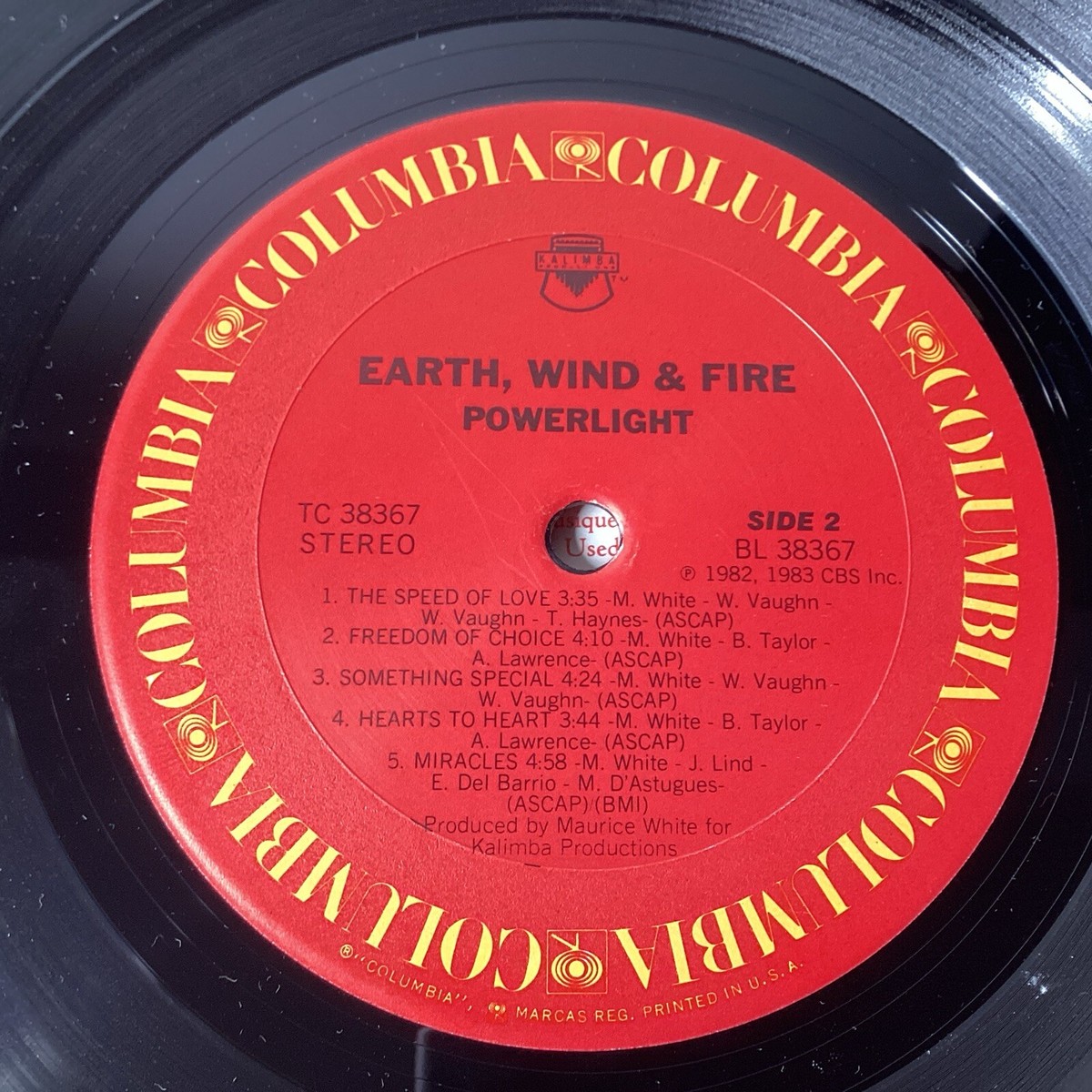 Earth Wind & Fire Powerlight Vinyl Record Lp 1983 Columbia TC