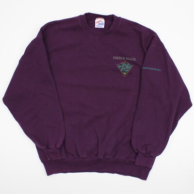 Pebble Beach Purple Cotton Babcock & Brown Pullover Sweatshirt Size 2X