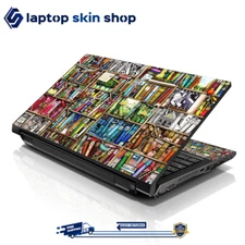 Laptop Skin Sticker Decal Cover for Notebook Apple Dell Asus Bookshelf 13-16 in