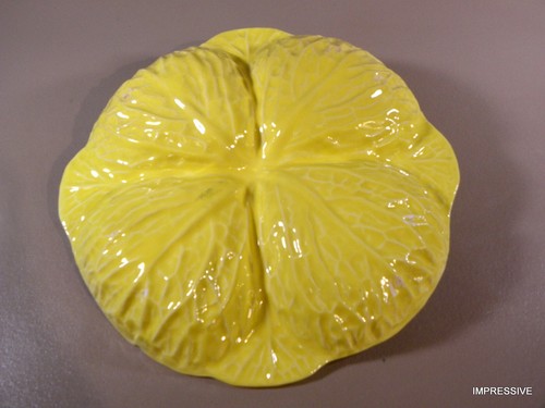 PRACTICAL 4- PART RELISH DISH of CABBAGE YELLOW by SECLA from PORTUGAL - Picture 5 of 7