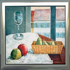 Paris Blick aus dem Fenster Stilleben 1967 Michaela Krinner 1915-2006 Ölgemälde