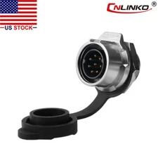 8 Pin M16 Size Power Circular Connector Panel Mount Male Socket Waterproof