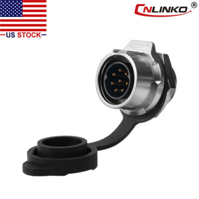 8 Pin M16 Size Power Circular Connector Panel Mount Male Socket Waterproof