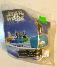 Star Wars 2002 Jollibee Philippines AOTC Kids Meal Toy Magnetic Paperclip Holder