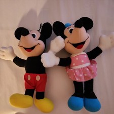Vintage Mickey Minnie Mouse Plush, Playskool Disney 9" Vintage Disney