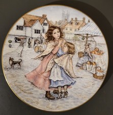 Royal Worcester NSPCC Christmas Plate 1988. "A Christmas Wish". 8 1/4" 21cm Dia.