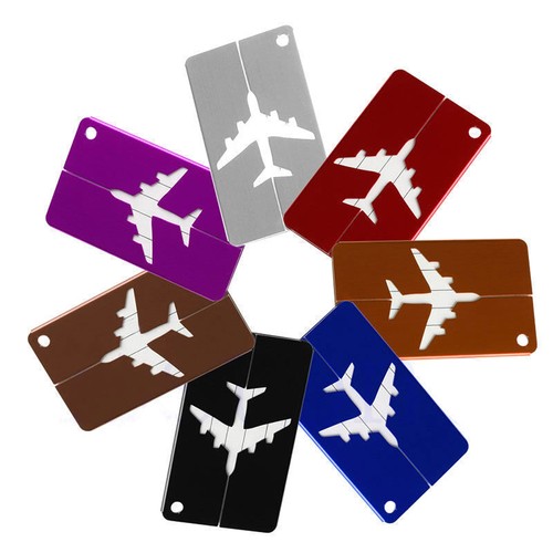 Aluminium Luggage Tags Suitcase Label Name Address ID Bag Baggage Tag Travel HOT - Picture 6 of 18