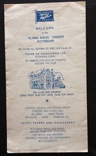 ca '60s FLYING ANGEL SEAMEN'S MISSION & CHURCH w. MAP of ROTTERDAM (Netherlands)