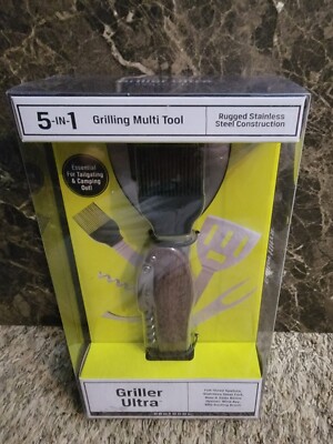 Protocol Griller Ultra 5 in 1 Spatula & Fork & Opener & Corkscrew Multi Tool NEW