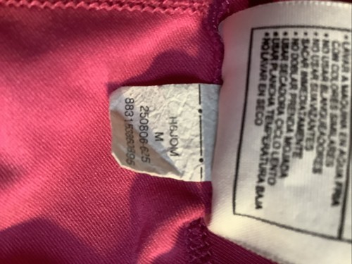 Nike Fitted Women's Poly/Spandex Pink Long Sleeve V-neck Sz Medium (8-10) - Picture 8 of 8